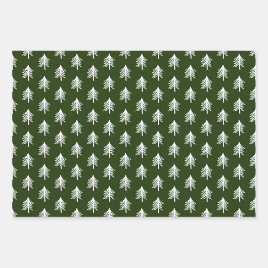 Groene patroonkerst inpakpapier vel (Voorkant)