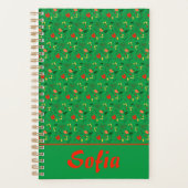 Groene patroonpapaverplant planner (Voorkant)