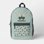 Groene paus bedrukte rugzak (Voorkant)