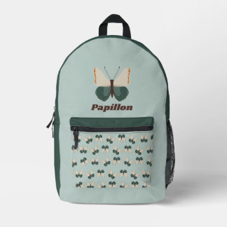 Groene paus bedrukte rugzak