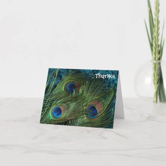 Groene Pauw Huwelijk Bedankt (Voorkant)