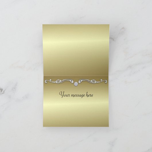 Groene Pauw Huwelijks Dankkaartjes Bedankkaart (Binnen)