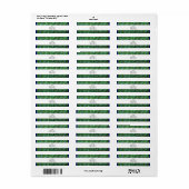 Groene pauwenveer Adresetiketten Etiket (Full Sheet)