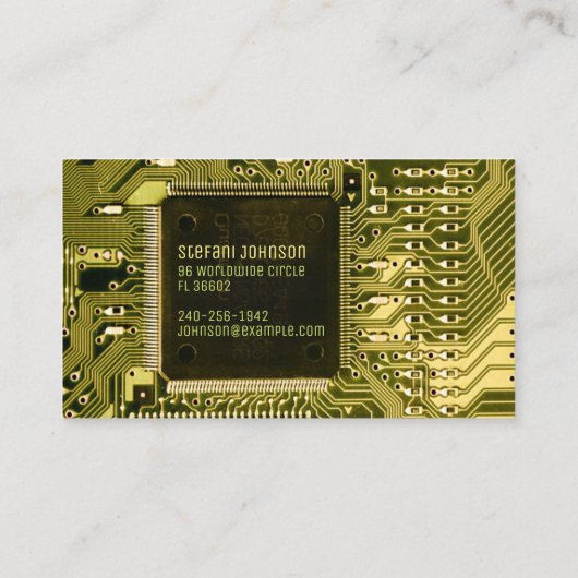 Groene PCB Gedrukte Kring, Technologie Techniek Visitekaartje (Achterkant)