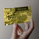 Groene PCB Gedrukte Kring, Technologie Techniek Visitekaartje<br><div class="desc">De gedetailleerde foto van een pcb- raad digitaal die wordt uitgegeven om schoon te maken, te verbeteren, wijzigt de kleuren! Belangrijkste kleuren van de gedrukte schakeling: khaki green... Modern unica één lettertype. Alle teksten zijn uiteraard bewerkbaar! Vind andere visitekaartjes met dit ontwerp en andere kleuren in mijn Collectie van de...</div>