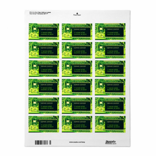 Groene PCB-plaat, elektronische onderdelen gedrukt Etiket (Full Sheet)