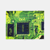Groene PCB-plaat, elektronische onderdelen gedrukt Fleece Deken (Voorkant (Horizontaal))