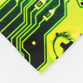 Groene PCB-plaat, elektronische onderdelen gedrukt Fleece Deken (Hoek)