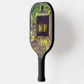 Groene PCB Printkaart Microchip Aangepast Pickleball Paddle (Links)