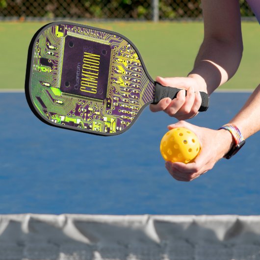 Groene PCB Printkaart Microchip Aangepast Pickleball Paddle (Insitu)