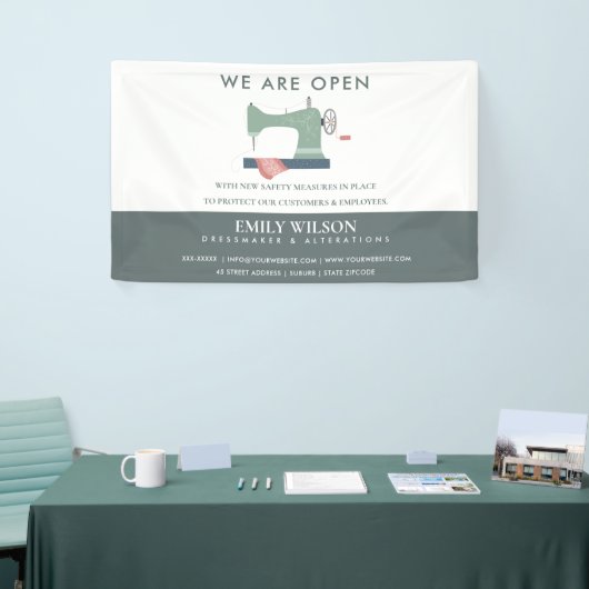 GROENE PEACH PINK SEWWEWMACHINE TAILOR OPENEN SPANDOEK (Beurs)