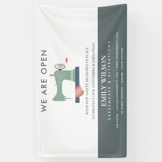 GROENE PEACH PINK SEWWEWMACHINE TAILOR OPENEN SPANDOEK (Verticaal)