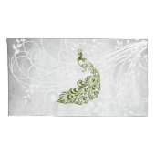 Groene Peacock Persoonlijke Kussenslopen (Achterkant-Rechts)