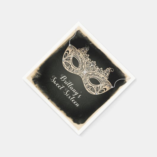  Groene Pearl Masquerade Mask Sweet 16 Party Servet (Hoek)