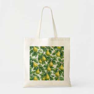 Groene Peer Botanisch Patroon Tote Bag