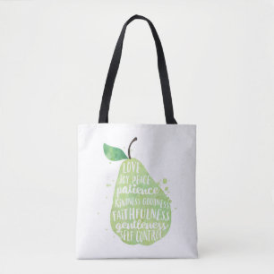 Groene Peer en Mooie Woorden Tote Bag