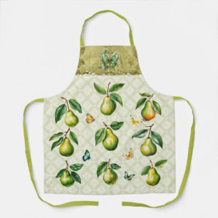 Groene peer en Vlinder Zomer Schort