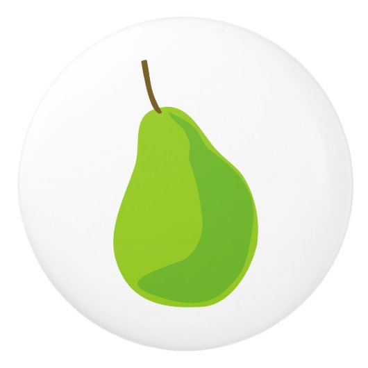 Groene peer tekening aangepaste keramische trekkno keramische knop (Voorkant)