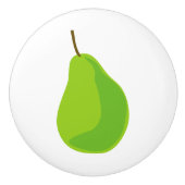 Groene peer tekening aangepaste keramische trekkno knop (Voorkant)