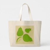 Groene Peertas Grote Tote Bag (Achterkant)