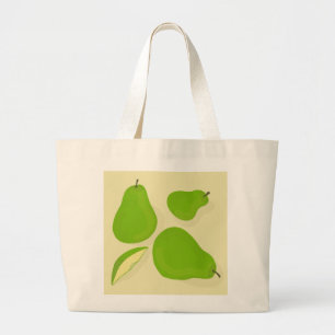 Groene Peertas Grote Tote Bag