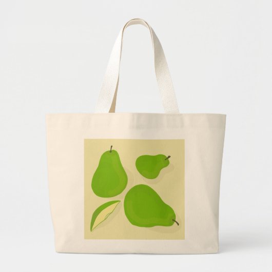 Groene Peertas Grote Tote Bag (Voorkant)