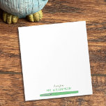 Groene Pen Doodle | een nota van | Notitieblok voo<br><div class="desc">Dit eenvoudige gepersonaliseerde notitieblok met een groene doedel viltstift zal een perfect cadeau zijn voor docenten. Tekst en naam kunnen eenvoudig worden gewijzigd met de meegeleverde sjabloon. Kijk naar het collectie hieronder om er een te vinden met een andere kleur. © ArianeC Illustrations-Alle rechten voorbehouden</div>