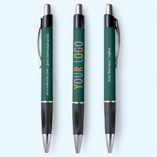 Groene pen met zwarte inkt aangepaste logo promoti