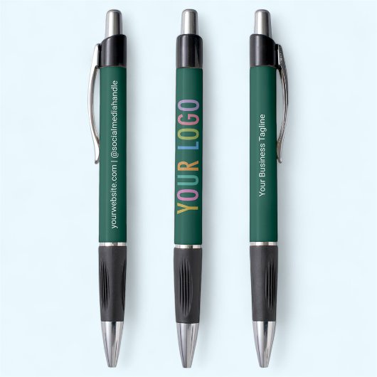 Groene pen met zwarte inkt aangepaste logo promoti