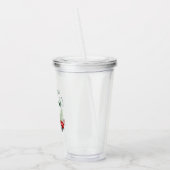 Groene penseel kerstmis met gebak acryl drinkbeker (Links)
