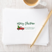 Groene penseel  kerstmis met gebak etiket (Insitu)