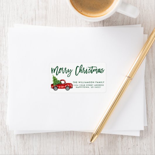 Groene penseel  kerstmis met gebak etiket (Insitu)