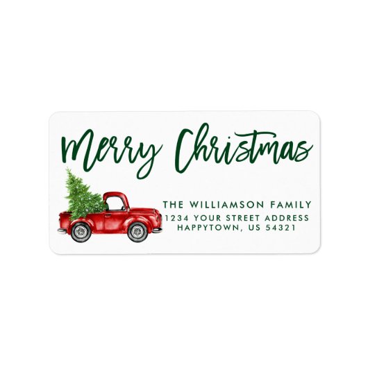 Groene penseel  kerstmis met gebak etiket (Voorkant)