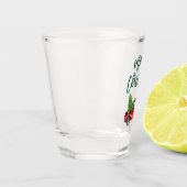 Groene penseel  kerstmis met gebak shot glas (Links)