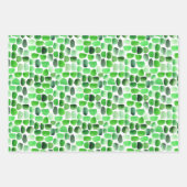 Groene penseelstreken inpakpapier vel (Voorkant)