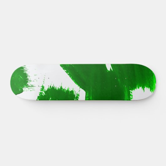 Groene penseelstreken persoonlijk skateboard (Horizontaal)