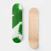 Groene penseelstreken persoonlijk skateboard (Voorkant)