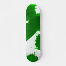 Groene penseelstreken persoonlijk skateboard