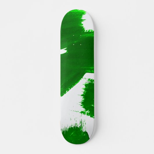 Groene penseelstreken persoonlijk skateboard (Voorkant)