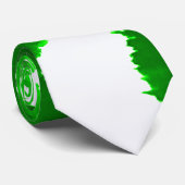 Groene penseelstreken stropdas (Opgerold)