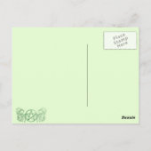 Groene pentakel met bloei briefkaart (Achterkant)