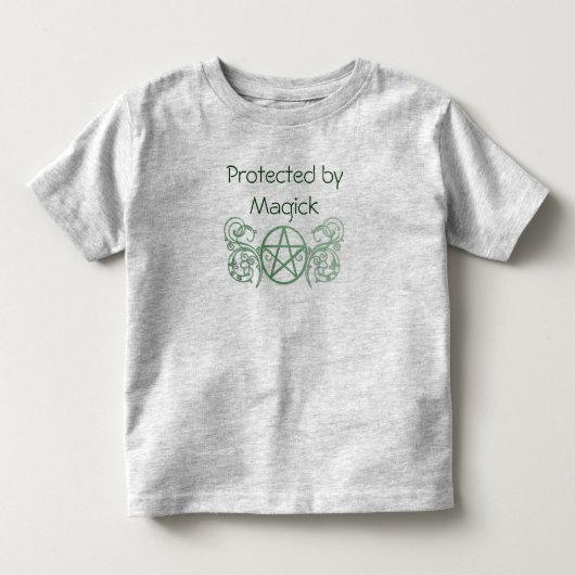 Groene pentakel met bloei kinder shirts (Voorkant)