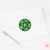 Groene Pentakel Sticker (Envelop)