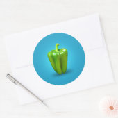 Groene peper Classic Round Sticker (Envelop)