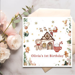 Groene peperkoek Kerstkoekjes Verjaardag Servet