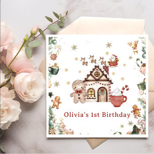 Groene peperkoek Kerstkoekjes Verjaardag Servet