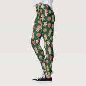 Groene peperkoek Man Cookie Hearts Sterren Schatti Leggings (Links)