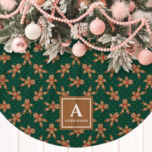 Groene peperkoek Man Monogram Kerstmis Kerstboom Rok