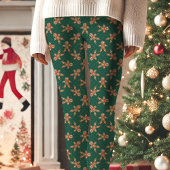 Groene peperkoek Man Polka Dot Kerstmis Leggings