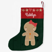 Groene peperkoek meisje vakantienaam rustiek Schat Kleine Kerstsok (Achterkant)